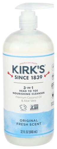 Kirk's Castile Liquid 3-in-1 Cleanser 32 oz