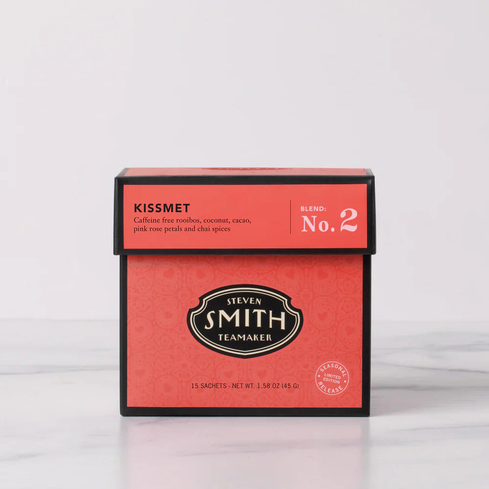 SMITH TEAMAKER - KISSMET SEASONAL GREEN TEA BLEND NO. 2 (15 TEA BAGS, 1.58 OZ)