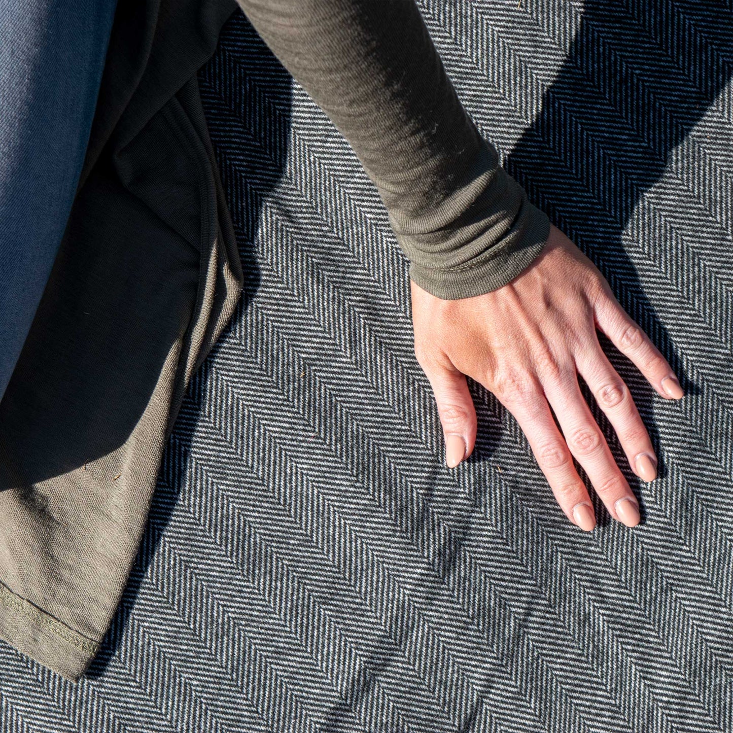 Komorebi Herringbone Picnic Blanket