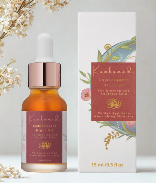 Kumkumadi Luminescent Night Oil– Ayurvedic Radiance Ritual for Glowing & Rejuvenated Skin
