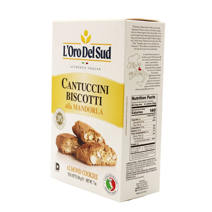 L'Oro Del Sud, Cantuccini Biscotti with Almonds, 6.35 oz
