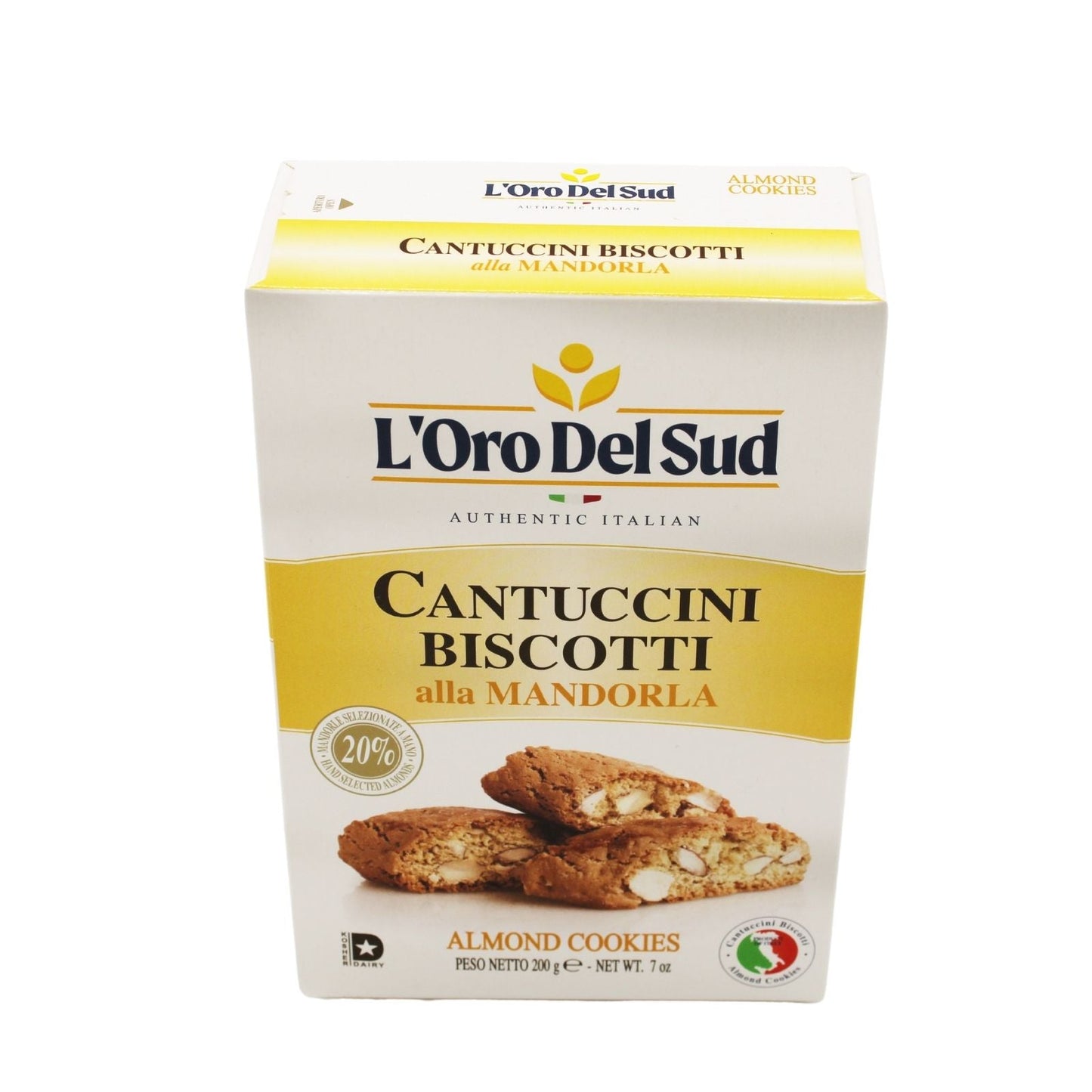 L'Oro Del Sud, Cantuccini Biscotti with Almonds, 6.35 oz