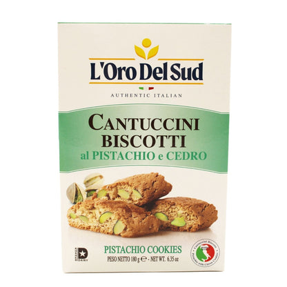 L'Oro Del Sud Cantuccini Biscotti with Pistachios, 6.35 oz