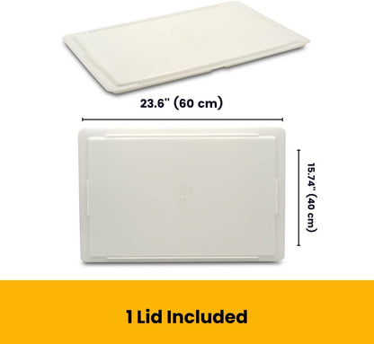 L'Oro Del Sud, 5 Dough Proofing Box Trays with 1 Lid, White, 6 Pack