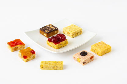 Andy Anand Luxury Italian Nougat Brittle 22 Pieces – Almond, Pistachio, Cherry, Citrus, Imported European Nougat - A Delicious and Traditional Treat - 7 Oz