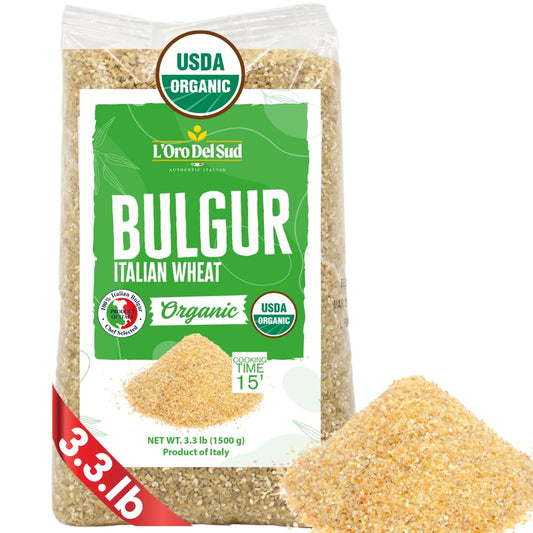 L’Oro Del Sud, Organic Bulgur Wheat, USDA Certified, 3.3 lb (1.5 kg)