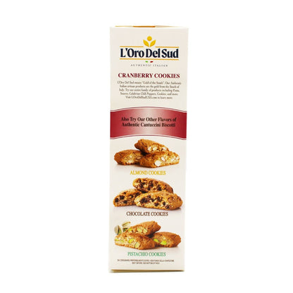 L'Oro Del Sud Cantuccini Biscotti with Cranberries, 6.35 oz