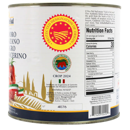 L'Oro Del Sud, D.O.P San Marzano Tomatoes of Agro Sarnese-Nocerino Area, (88 fl. oz) 2550g