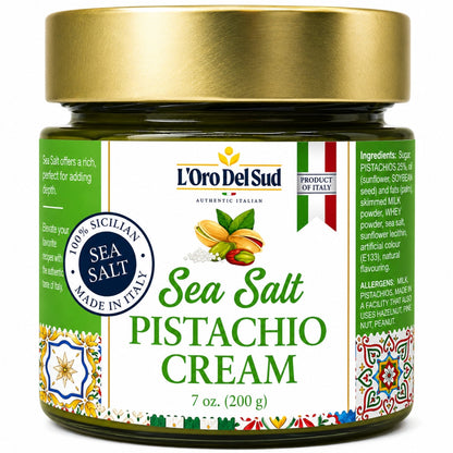 LOro Del Sud, Sicilian Pistachio Cream with Sea Salt, 7oz (200g)