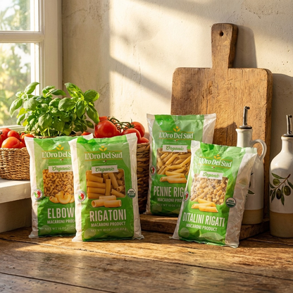 L'Oro Del Sud, Organic Rigatoni Pasta 20 Pack x 1 lb