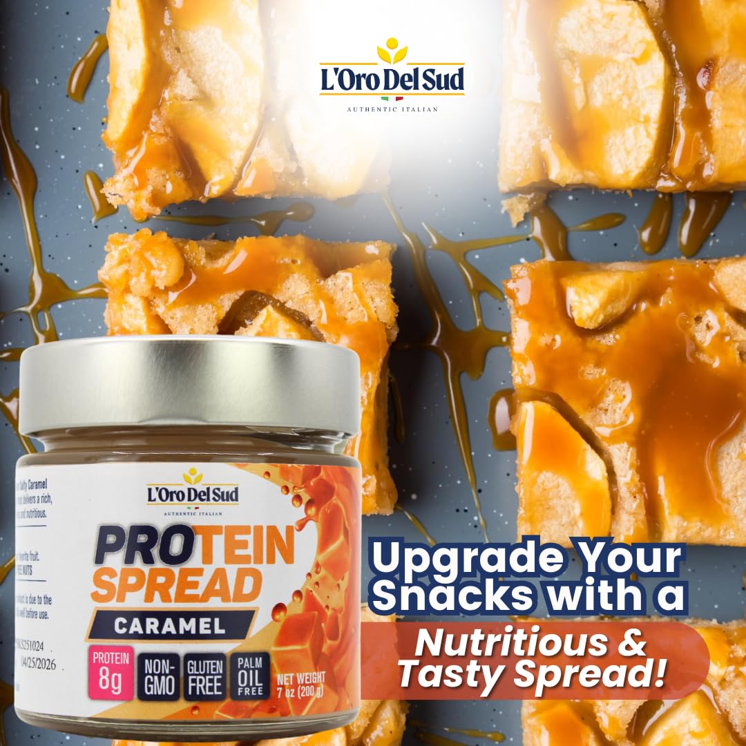 L'Oro Del Sud, Caramel Protein Spread, 7 oz (200g)