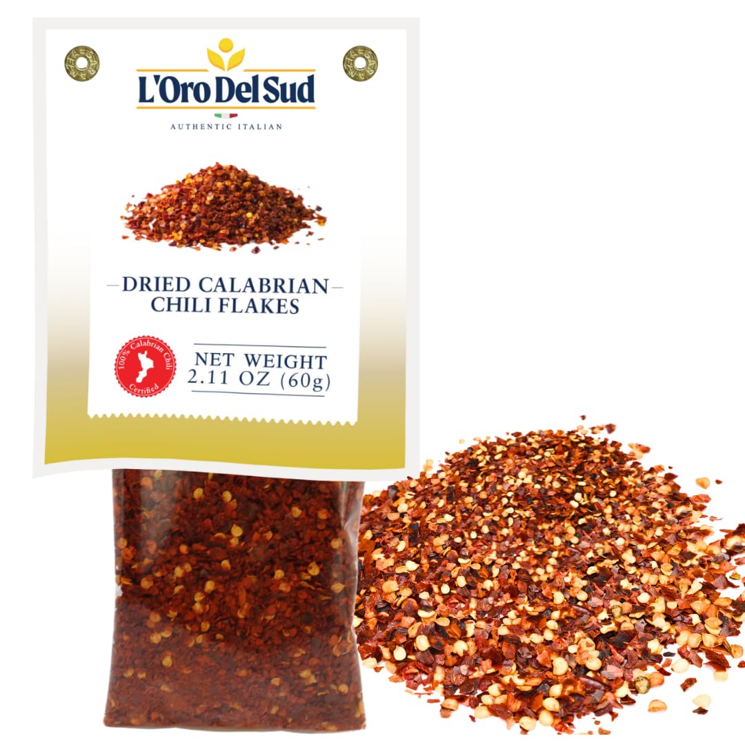 L'Oro Del Sud, Dried Calabrian Chili Flakes, 2.11 oz (60 g)