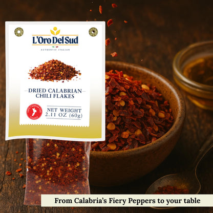 L'Oro Del Sud, Dried Calabrian Chili Flakes, 2.11 oz (60 g)