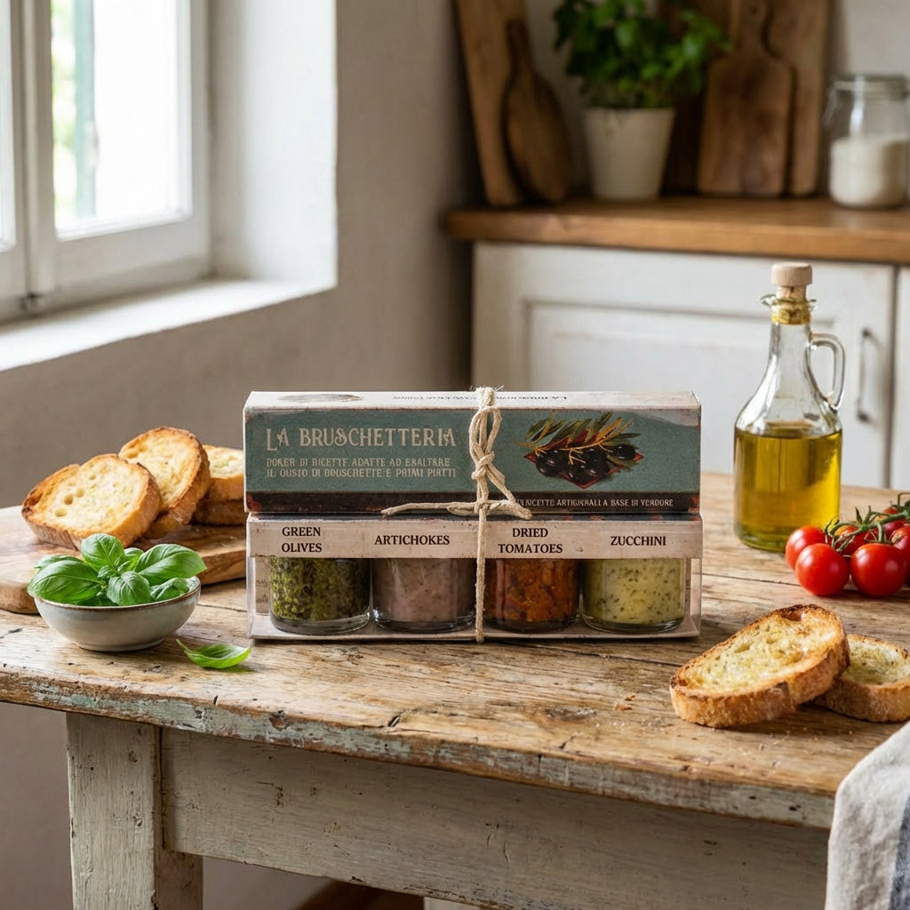 Artigiani dei Sapori, 4 Pack, Bruschetta Set "La Bruschetteria", each 1.3oz (36g)