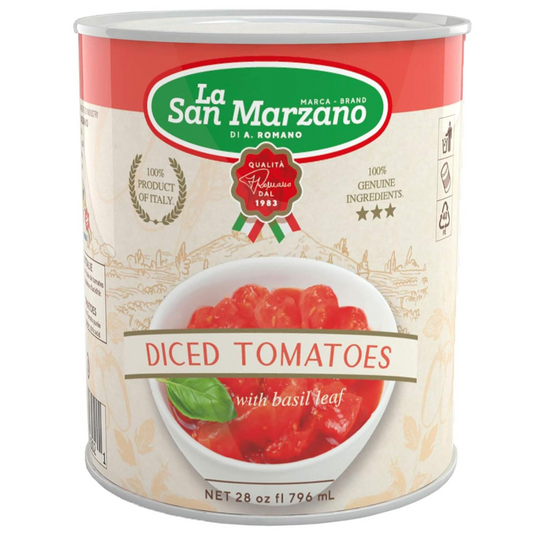 La San Marzano, Italian Diced Chopped Crushed Tomatoes 6 x Can 28 Oz