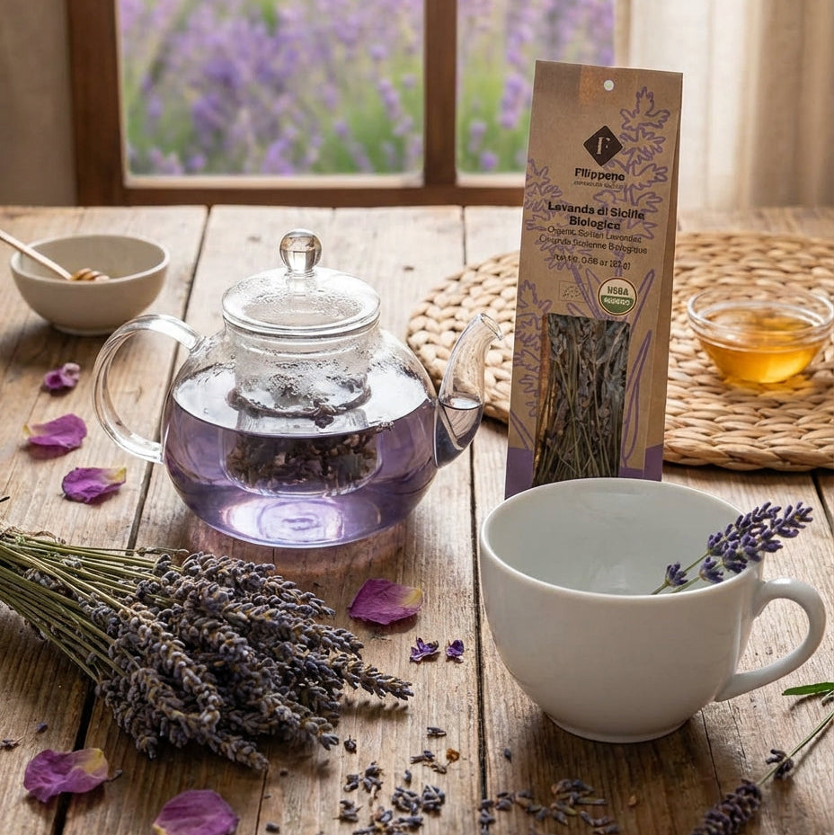 Filippone, Organic Dried Lavender Bunch, Italian Dried Lavender Branches, 0.88oz (25g)