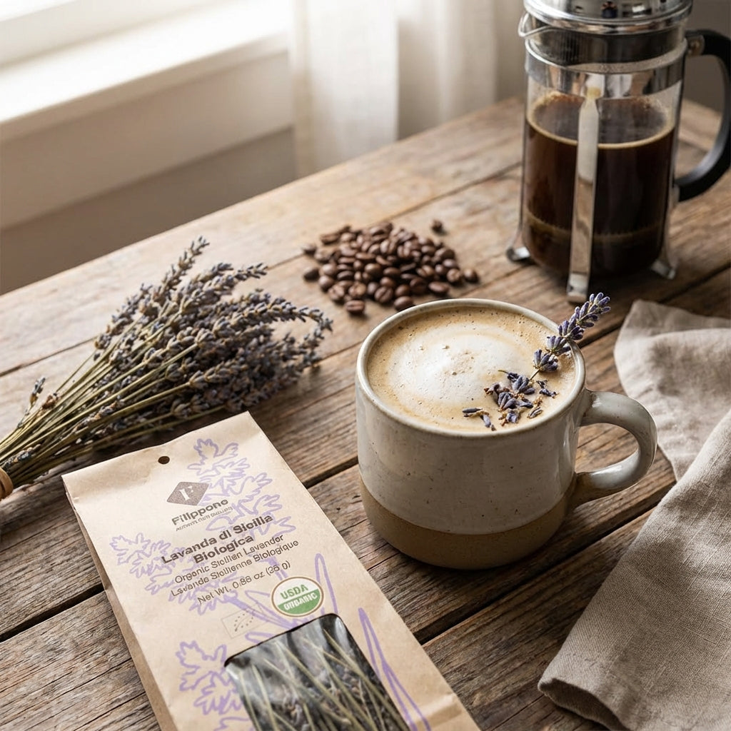 Filippone, Organic Dried Lavender Bunch, Italian Dried Lavender Branches, 0.88oz (25g)