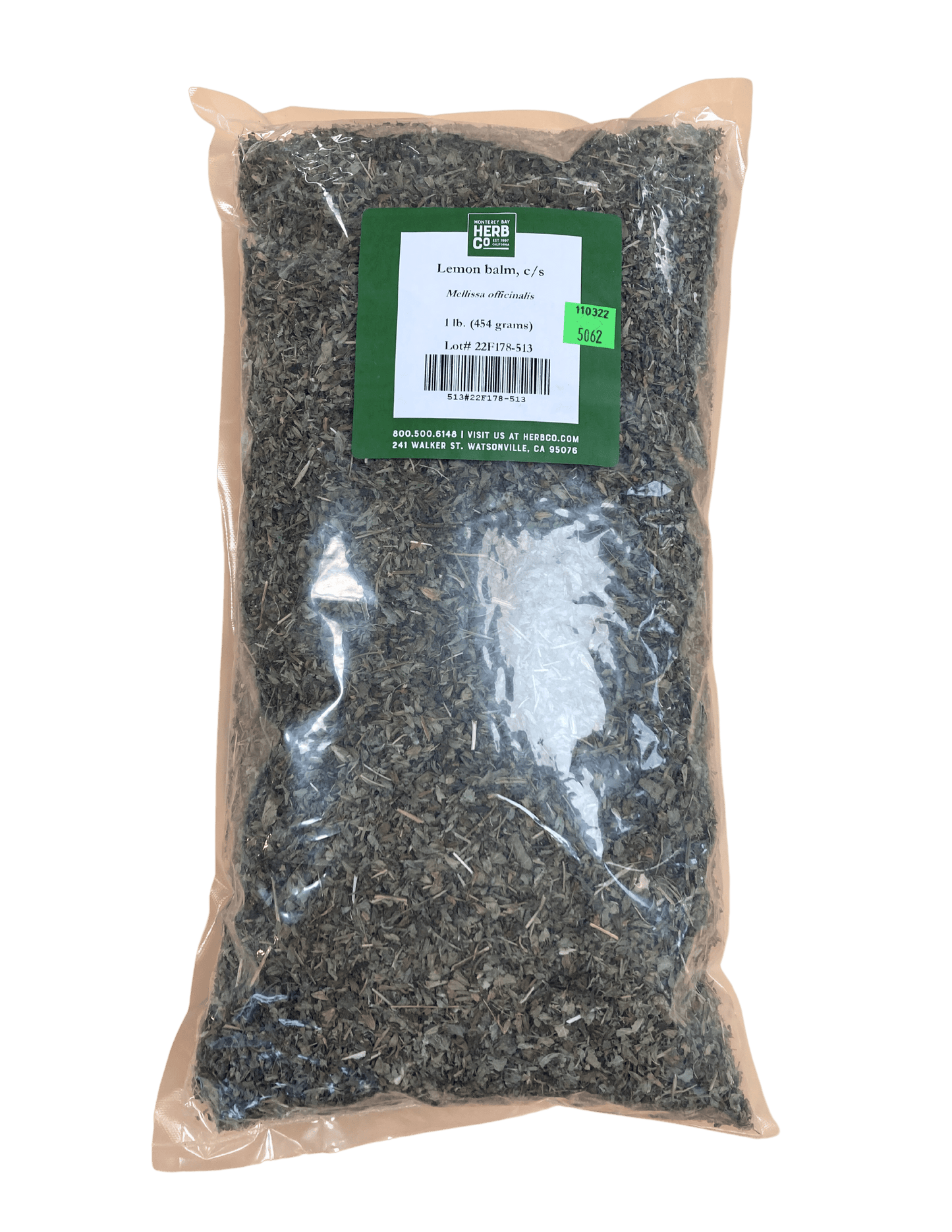 Lemon Balm Leaf, Cut, Sifted