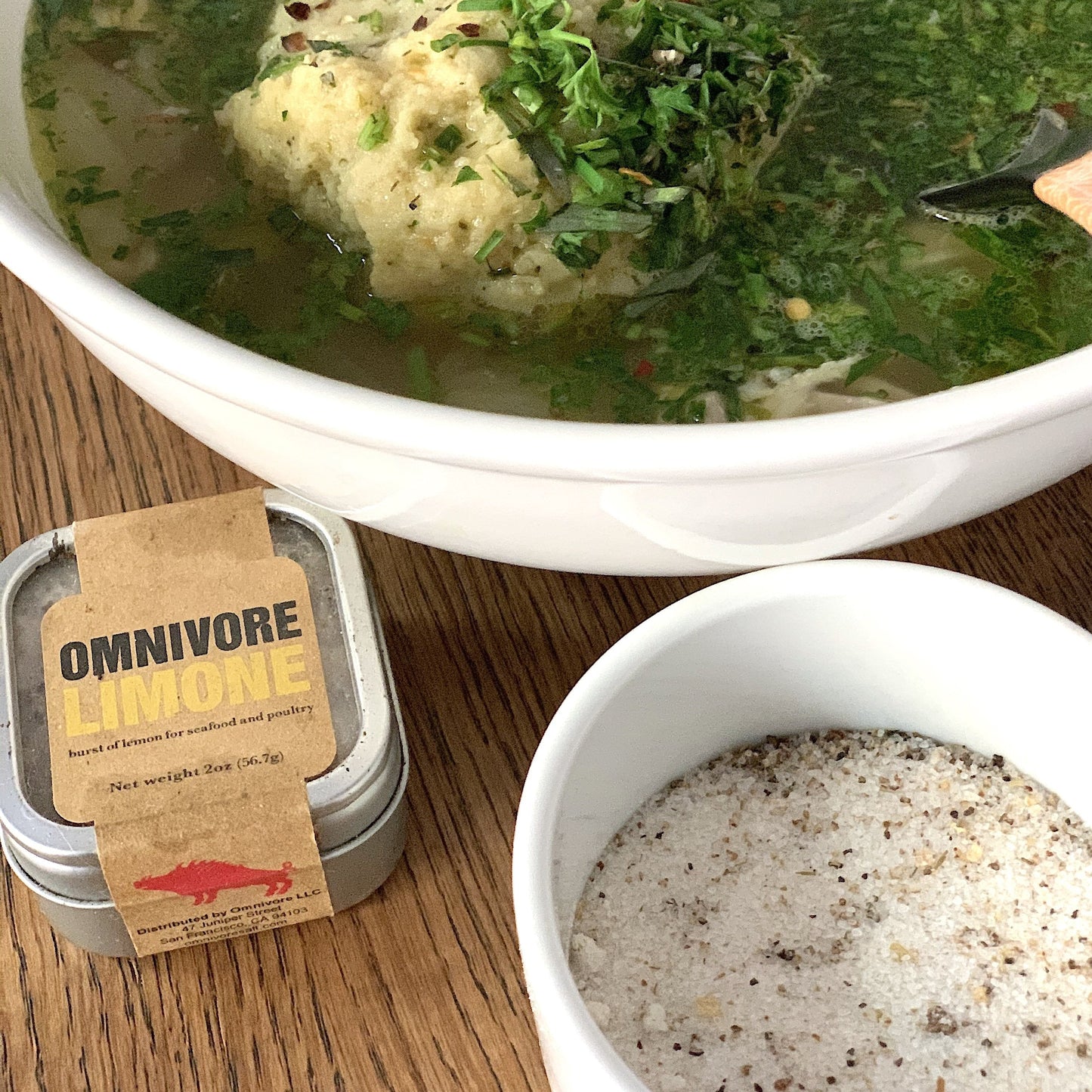 Omnivore Limone Salt 2 oz. Tin - 6 Tins x 2 oz case