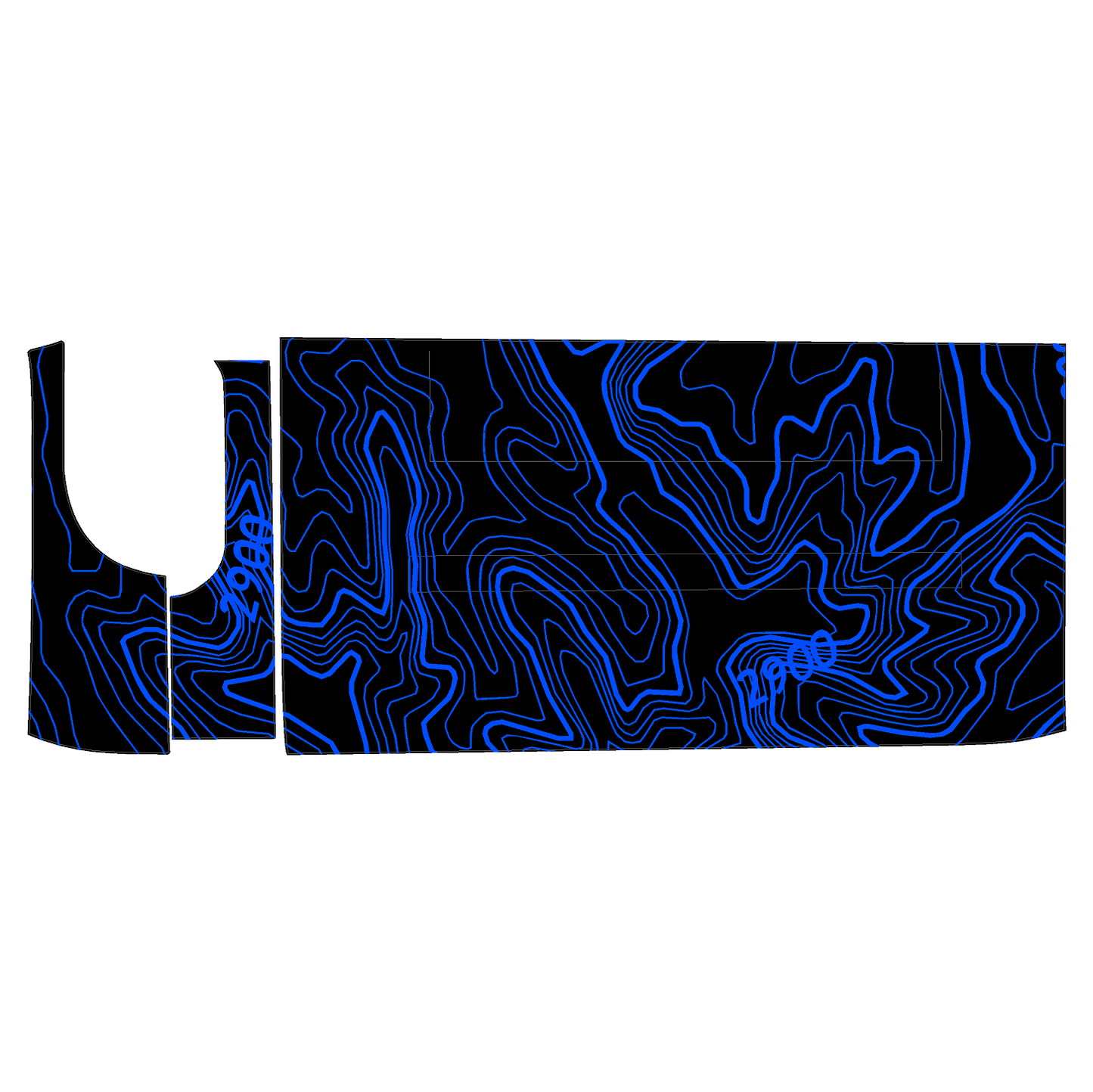 Topo 3 Piece Dash Kit (Printed Series) - 2021+ Bronco