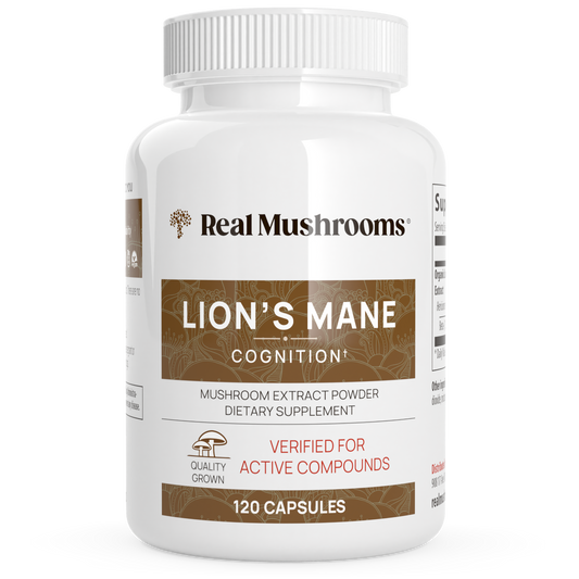 Organic Lions Mane Extract Capsules by Real Mushrooms