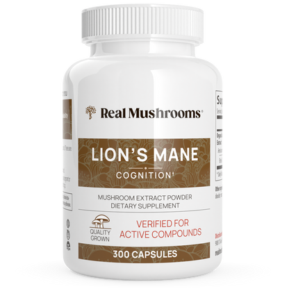 Organic Lions Mane Extract Capsules by Real Mushrooms