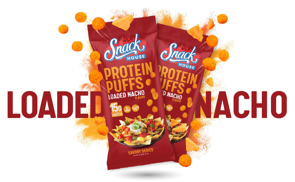 Loaded Nacho Protein Puffs Single Serving - 8-Pack Box