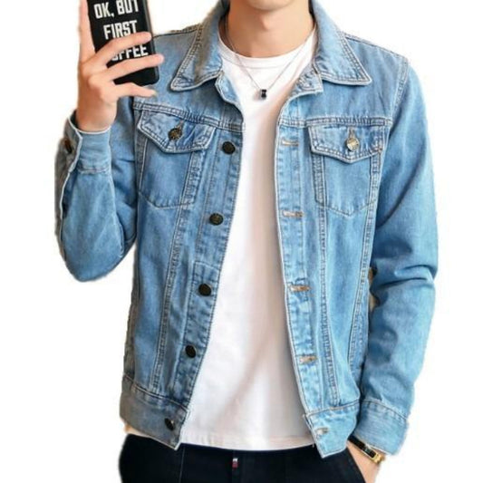 Men Classic Dual Pocket Denim Jean Jacket