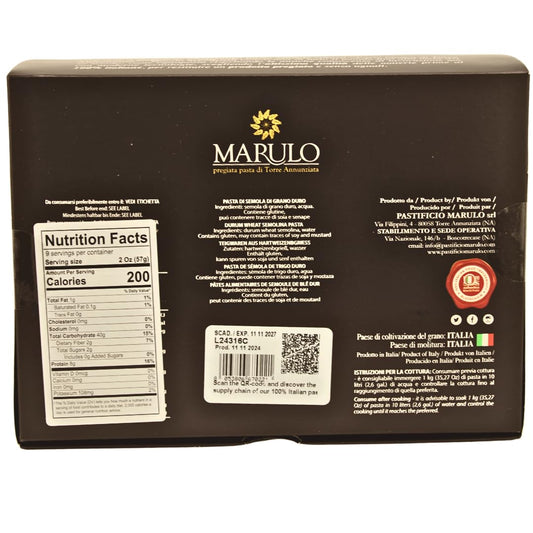 Marulo Paccheri Homemade Artisan Pasta – Authentic Italian Bronze Cut, 500 g (1.1 lb) Luxury Box