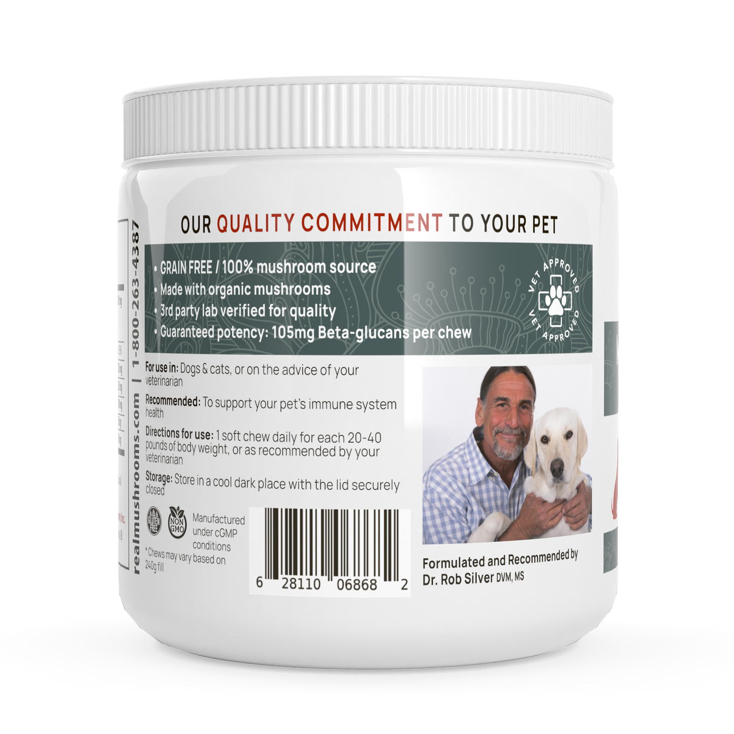 Mushroom Immune Pet Chews by Real Mushrooms