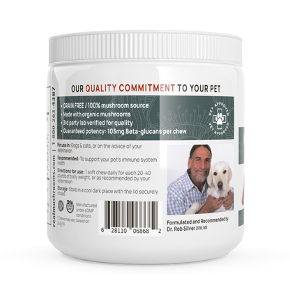 Mushroom Immune Pet Chews by Real Mushrooms