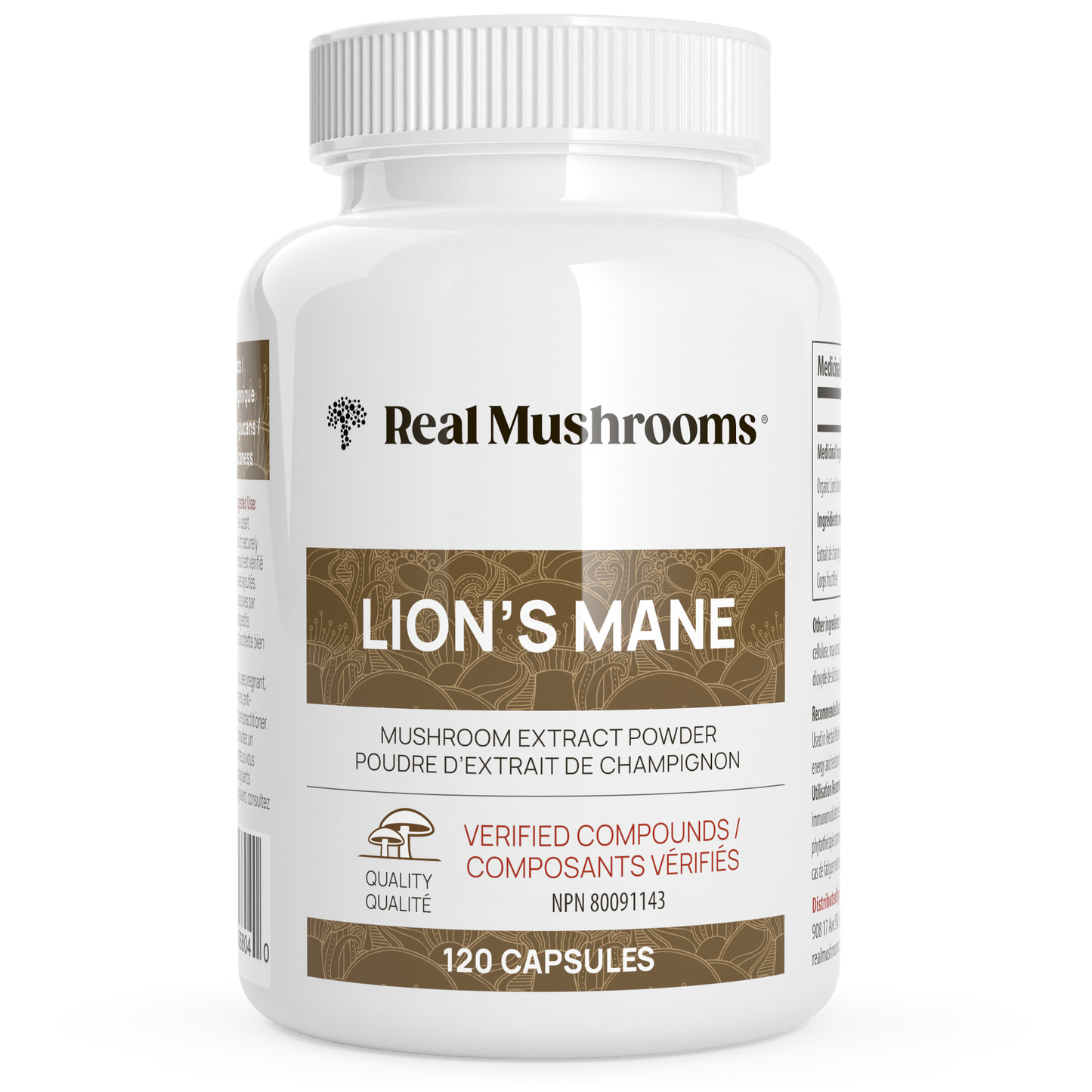 Organic Lions Mane Extract Capsules by Real Mushrooms