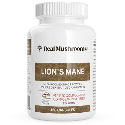 Organic Lions Mane Extract Capsules by Real Mushrooms