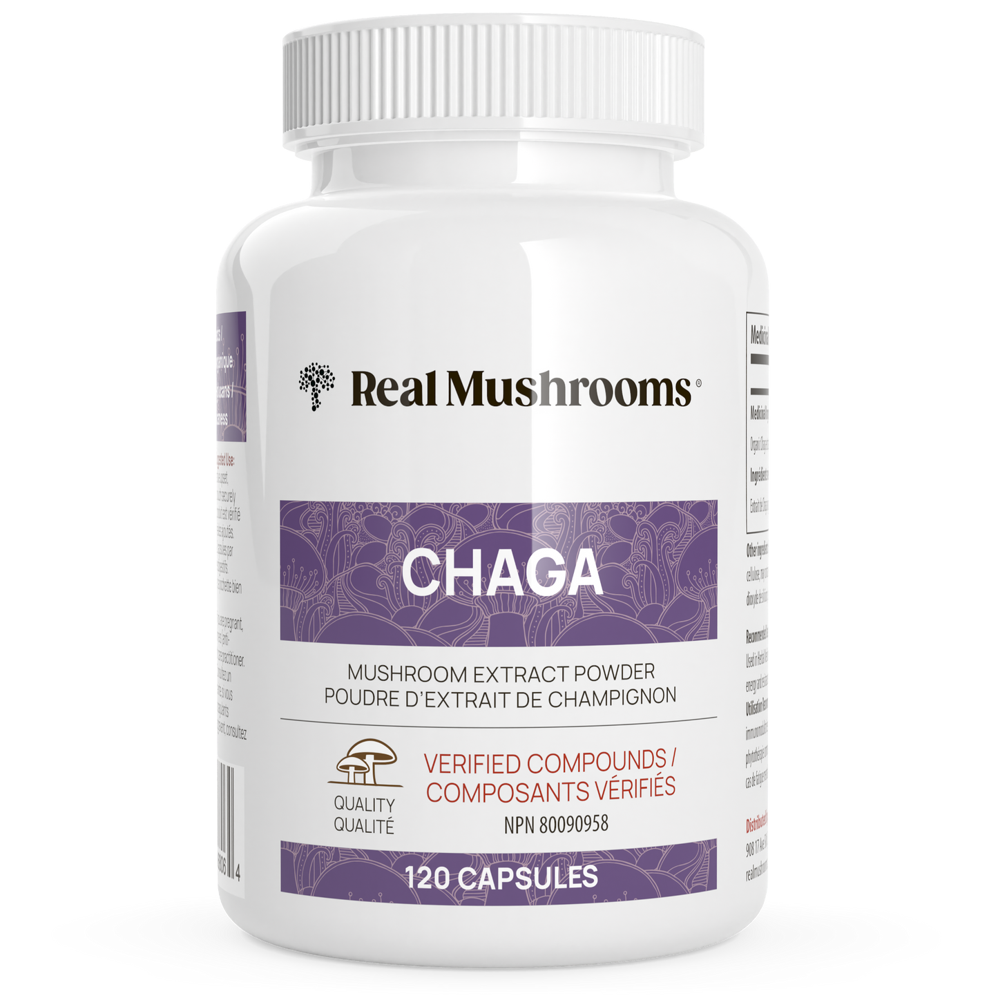 Organic Chaga Extract Capsules by Real Mushrooms