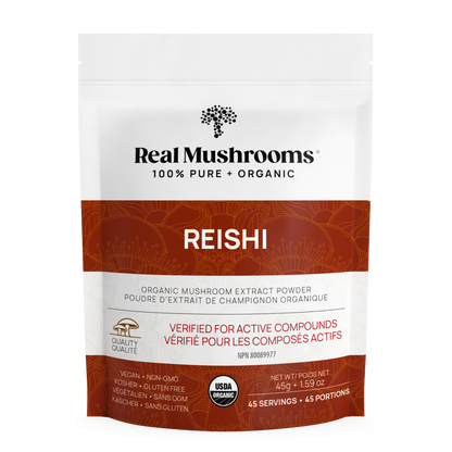 Organic Reishi Mushroom Powder – Bulk Extract by Real Mushrooms