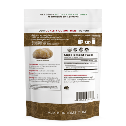 Lions Mane Mushroom Powder by Real Mushrooms