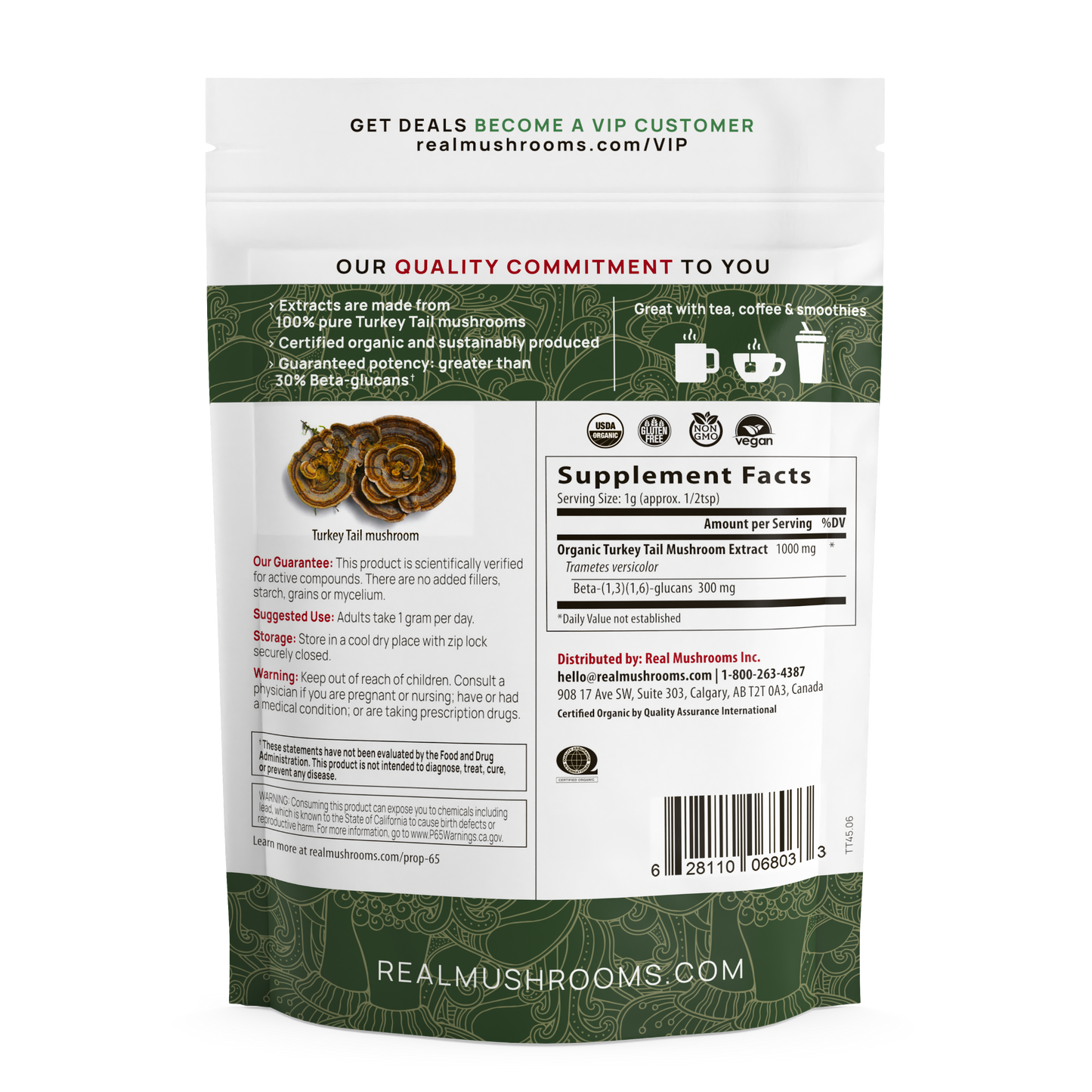 Turkey Tail Extract - Bulk Powder by Real Mushrooms