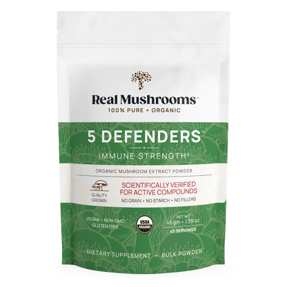 5 Defenders Organic Mushroom Complex – Bulk Powder by Real Mushrooms