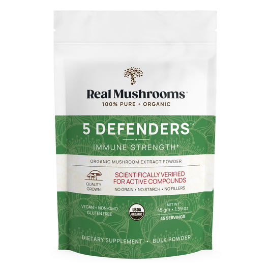 5 Defenders Organic Mushroom Complex – Bulk Powder by Real Mushrooms