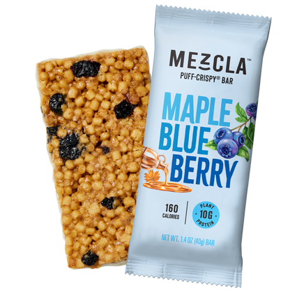 Mezcla Maple Blueberry Bars - 12 bars x 1.4 oz case
