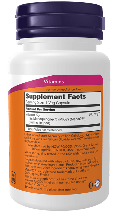 MK-7 Vitamin K-2 Extra Strength-300mcg