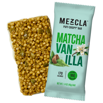 Mezcla Matcha Vanilla Bars - 12 bars x 1.4 oz case