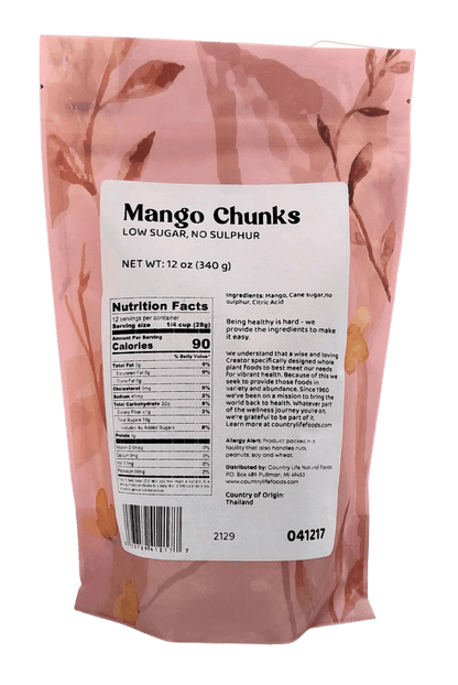 Mango Chunks, Low Sugar, Imported
