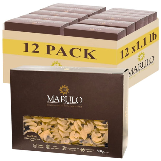 Marulo, Fusilloni Pasta, Artisan Bronze Die-Cut Pasta, 12 Pack  x 1.1 lb