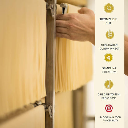 Marulo, Spaghetti Pasta, Artisan Bronze Die-Cut Pasta, 12 Pack x 1.1 lb