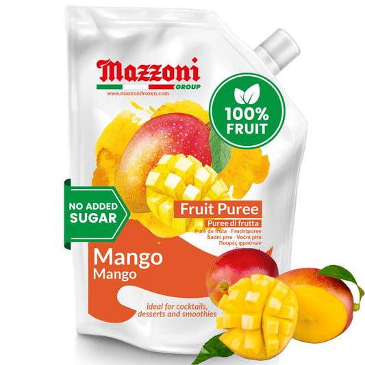 Mazzoni, Mango Puree, 100% Pure Mango, Just Fruit, No Sugar Added, 2.2 lb