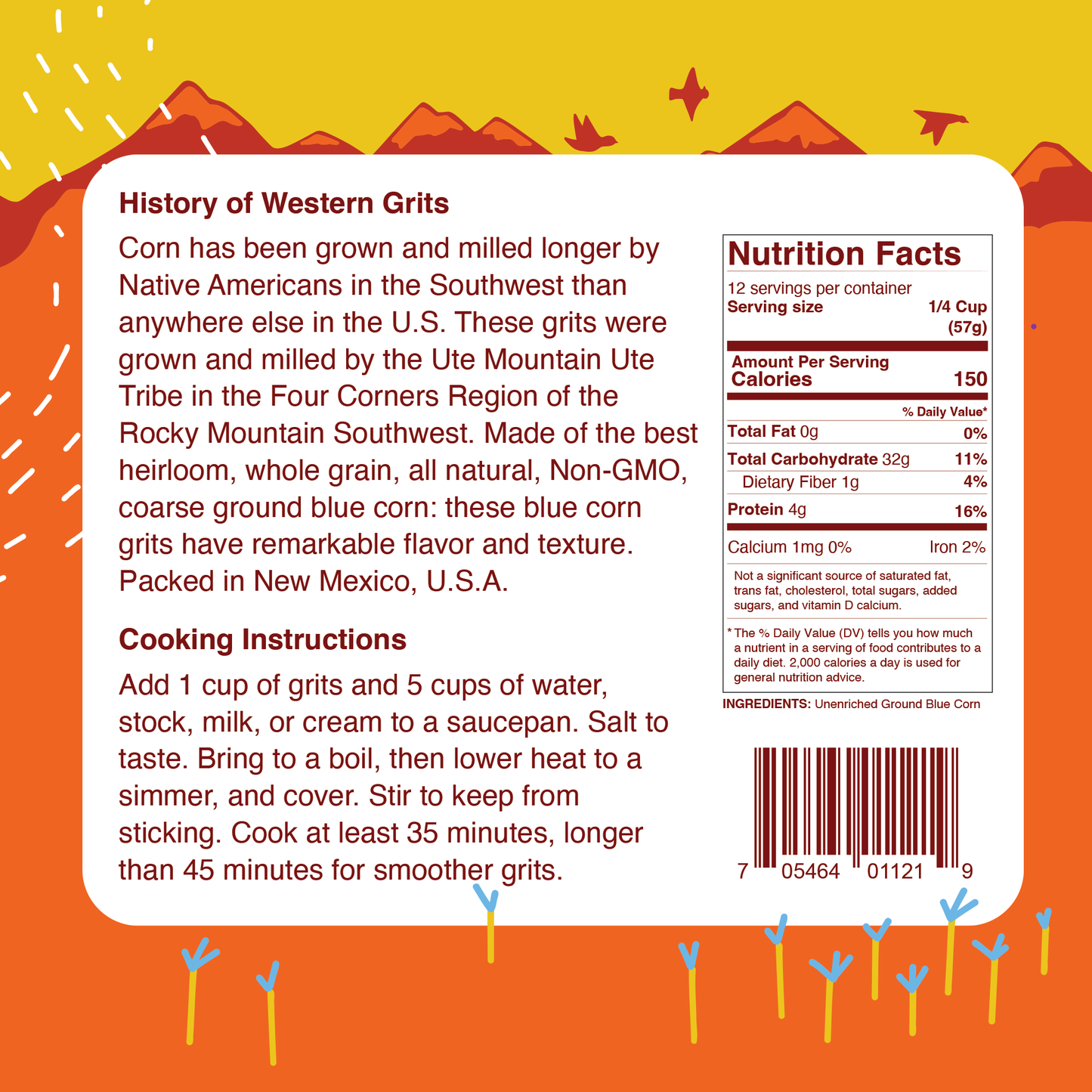 Western Heirloom Blue Corn Grits