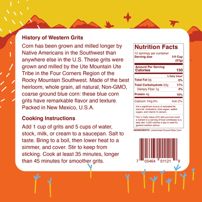 Western Heirloom Blue Corn Grits