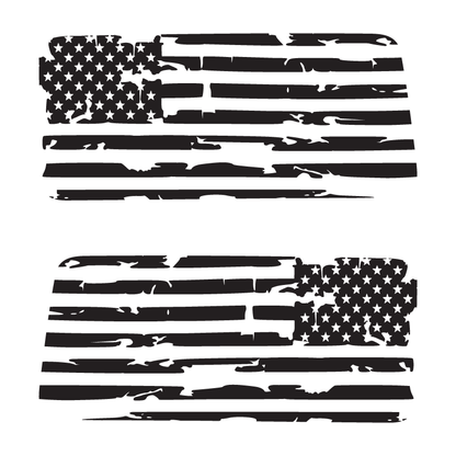 Grunge Flag Window Jeep Graphic