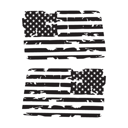 Grunge Flag Window Jeep Graphic